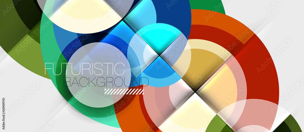 Geometric design abstract background - circles