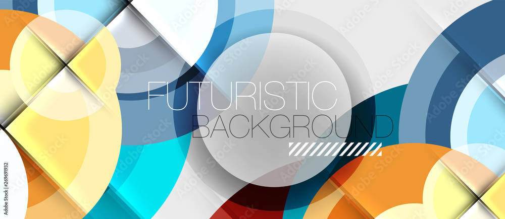 Geometric design abstract background - circles