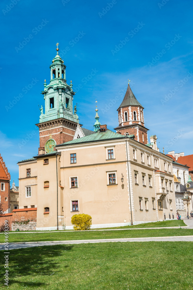 Wawel Royal Castle and cathedral in Krakow