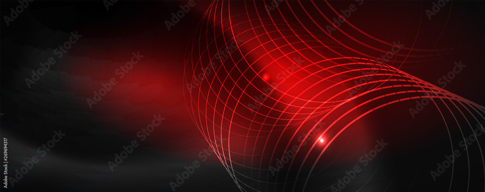 Shiny neon techno template. Neon lines background, 80s style laser rays Shiny neon techno template. Neon lines background, 80s style laser rays