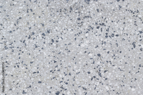 Gray terrazzo background, dark and light pieces