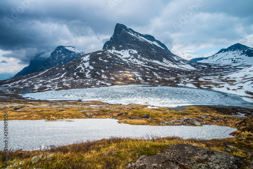 Beautiful Nature Norway natural landscape aerial photography. 