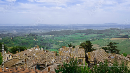 View of the roofs of Montepulciano and the surrounding countryside. © settantasette