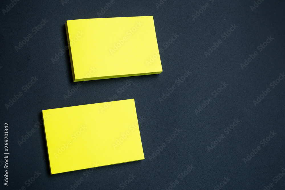 mock up business yellow card on black background mock up business yellow card on black background