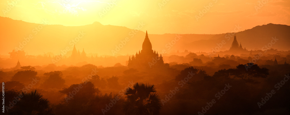 Sunset over Bagan, Myanmar
