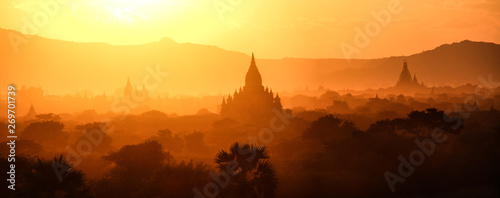 Sunset over Bagan  Myanmar