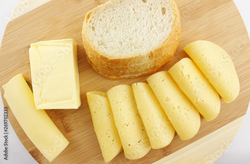 cheese, butter and bread