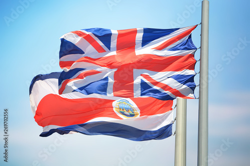  British and Costa Rican flags