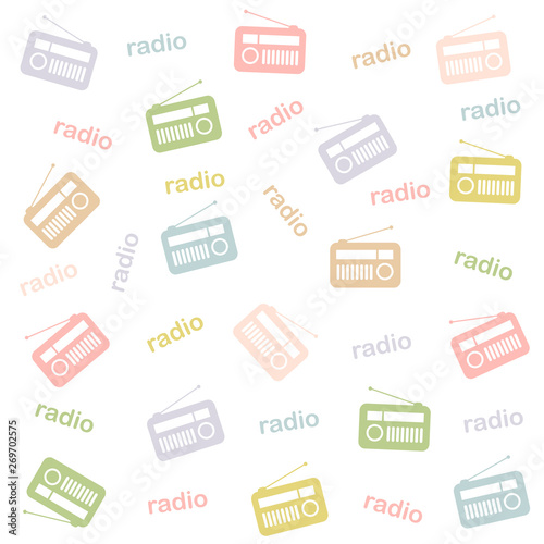 Free Download Background with colorful vintage radios - GFXLoad