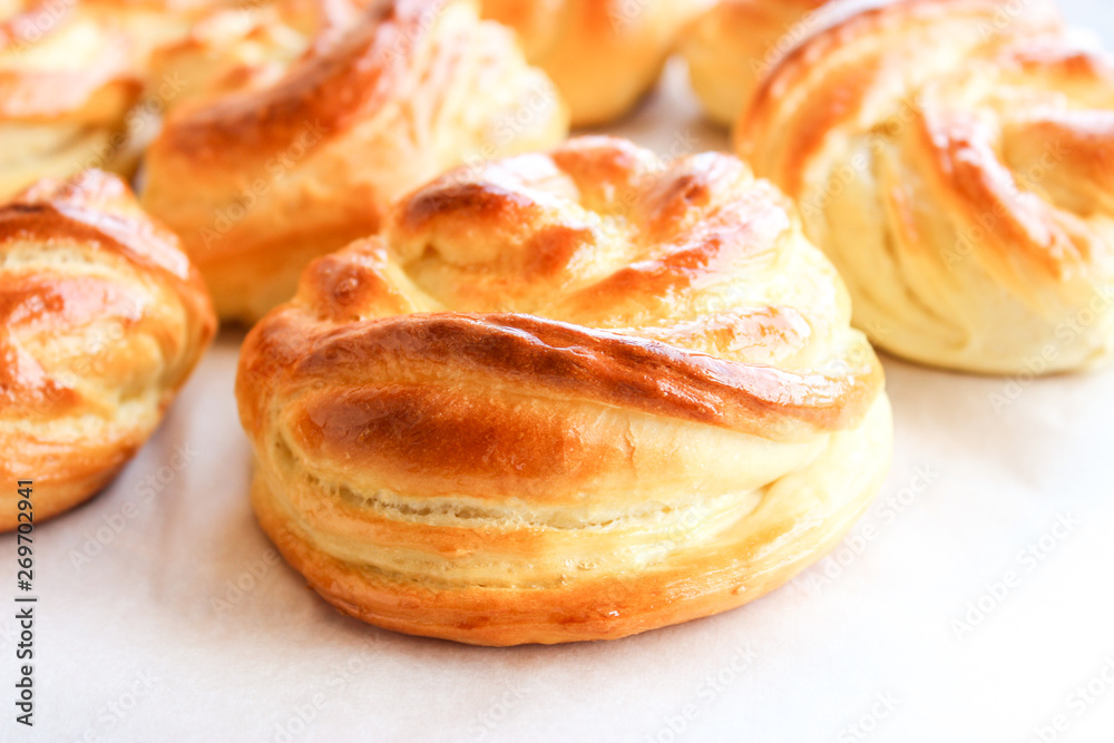 Fluffy rolls from yeast dough Fluffy rolls from yeast dough