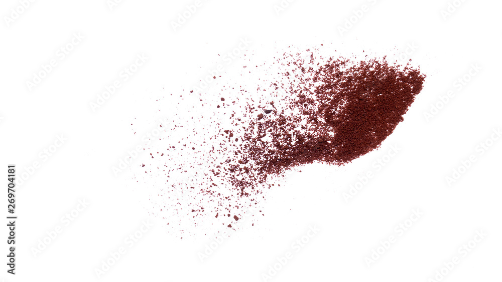 Coffee powder isolated on white background