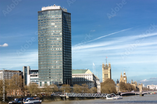 London, View of Millbank Tower and Parliament of the United Kingdom