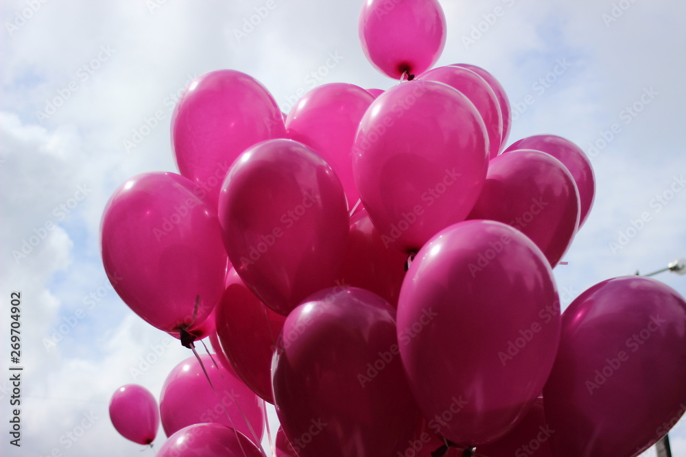 the pink balloons