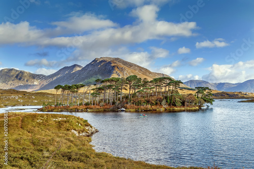 Bild auf Leinwand Landscape with lake in Galway county, Ireland