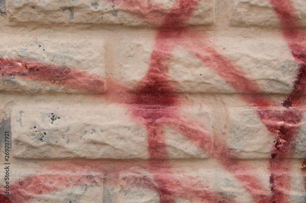 Colorful brick wall as background, texture