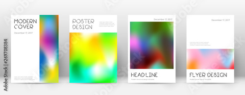 Flyer layout. Minimal exquisite template for Broch