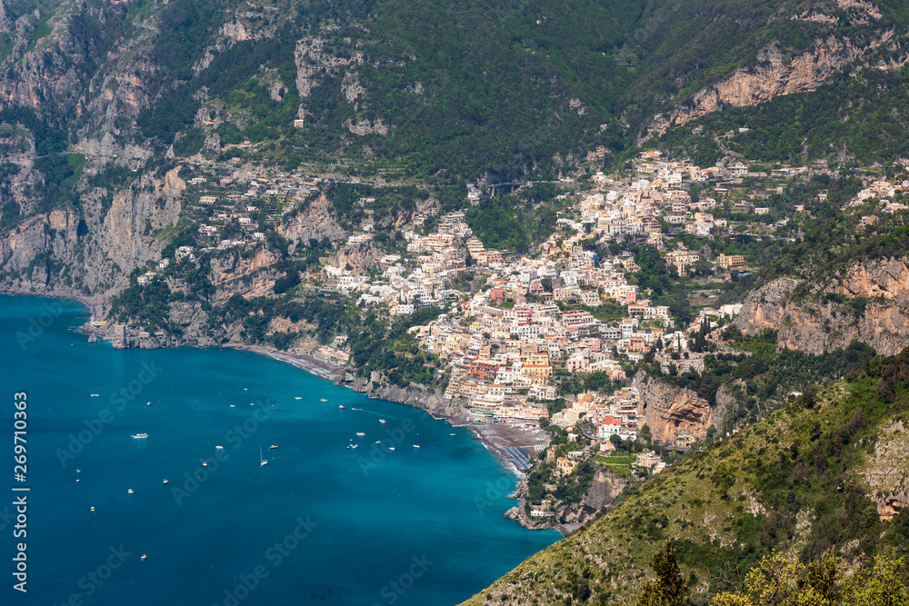 Path of the god  called Sentiero Degli Dei at Amalfi Coast. Italy