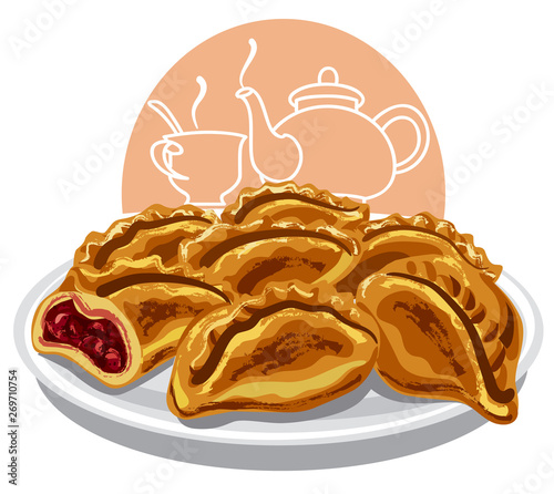 pasties with berries