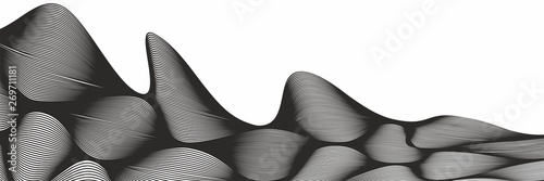 Abstract wavy background with dynamic effect. Abstract technology background. Vector illustration. photo