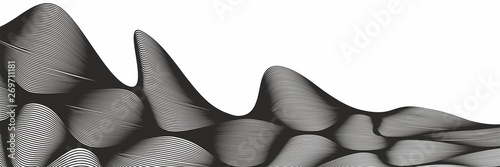 Abstract wavy background with dynamic effect. Abstract technology background. Vector illustration.