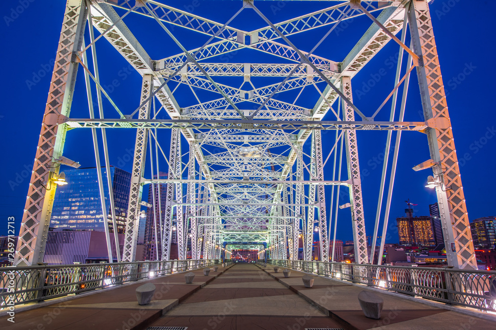 Pedestrian Bridge in Downtown Nashville Tennessee Pedestrian Bridge in Downtown Nashville Tennessee