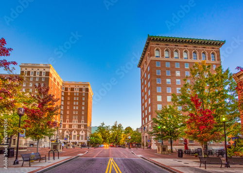 Main Street in Downtown Greenville, South Carolina, USA photo