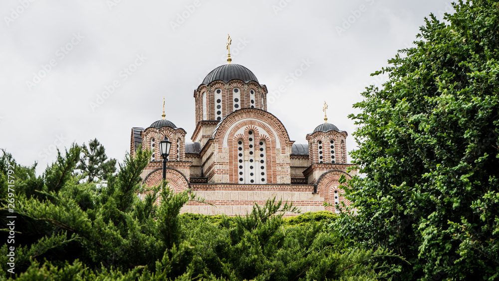 Hercegovacka Gracanica - Orthodox church in Trebinje, Bosnia and Herzegovina. Monastery Serbian Orthodox monastery.