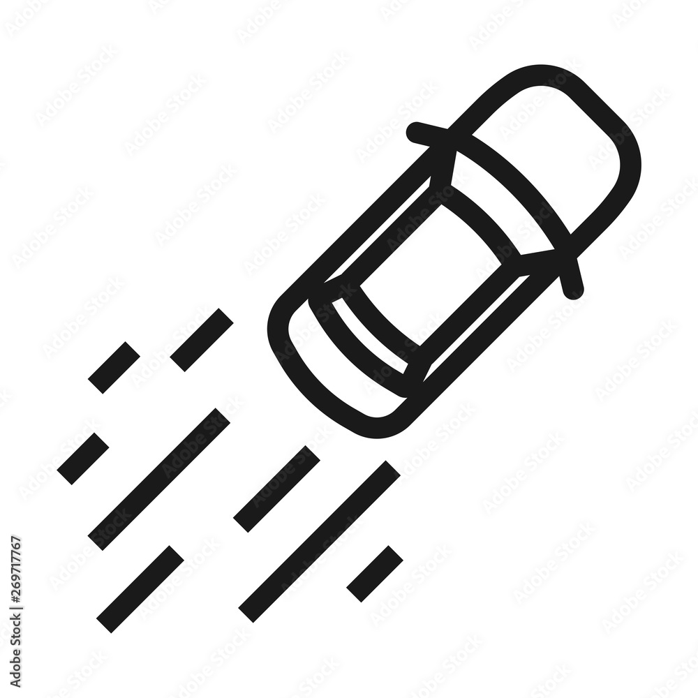 car speed - minimal line web icon. simple vector illustration. concept for infographic, website or app. car speed - minimal line web icon. simple vector illustration. concept for infographic, website or app.