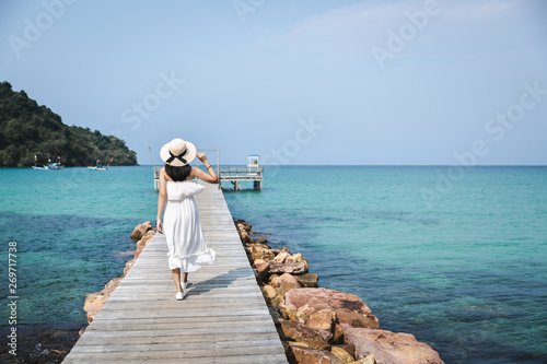 Woman summer relax vacation