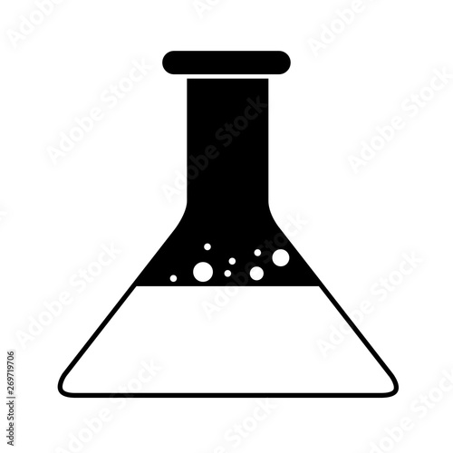 Erlenmeyer flask icon on a white background - Vector © laudiseno
