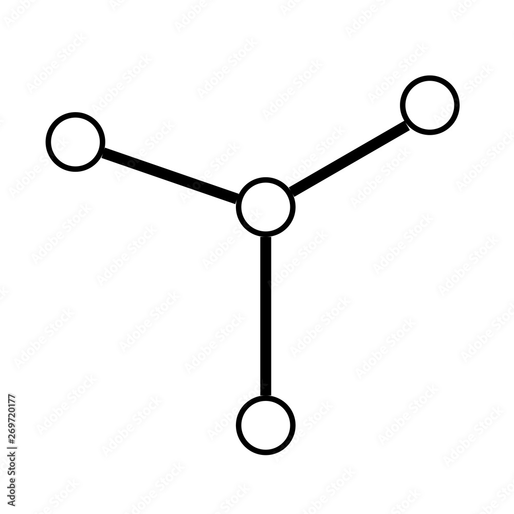 Isolated model of a molecular structure - Vector Isolated model of a molecular structure - Vector