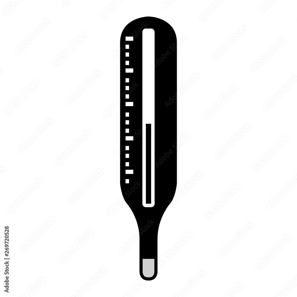 Isolated thermometer icon on a white background - Vector Isolated thermometer icon on a white background - Vector