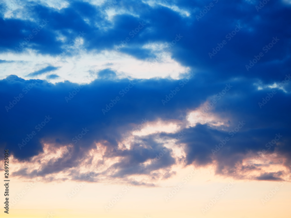 Dramatic sunset cloudscape background hd