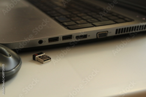 Wallpaper Mural laptop computer keyboard close up ports usb Torontodigital.ca