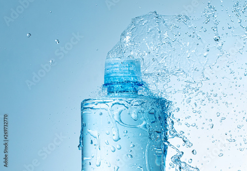 close up of water bottle
