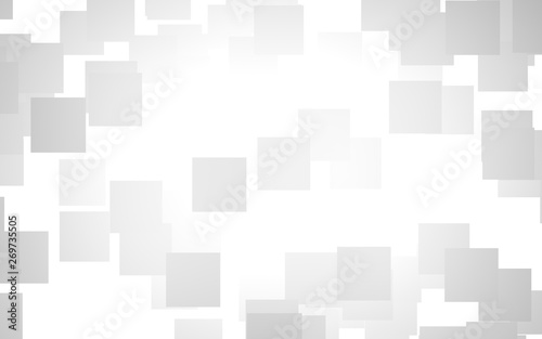 White abstract background. Misty backdrop with grey squares. 3D illustration