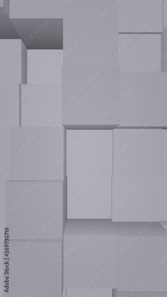 Abstract gray elegant cube geometric background. Chaotically advanced rectangular bars. 3D Rendering, 3D illustration Abstract gray elegant cube geometric background. Chaotically advanced rectangular bars. 3D Rendering, 3D illustration