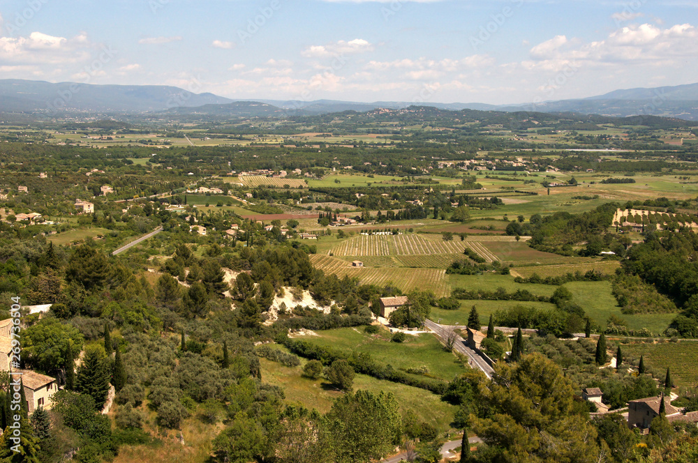 Plaine et Lubéron, vue de Gordes
