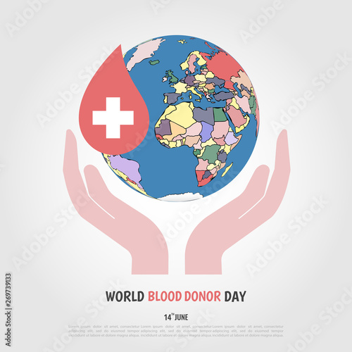Vector Illustration on the theme World Blood Donor Day