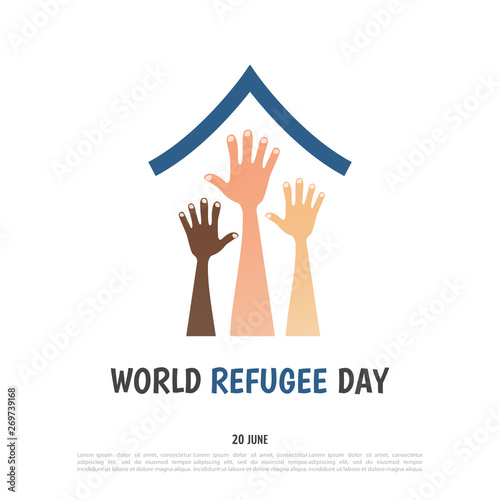 Vector Illustration on the theme World Refugee Day 
