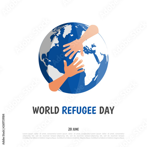 Vector Illustration on the theme World Refugee Day 