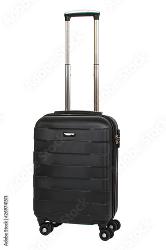 Travel suitcase isolated on white background