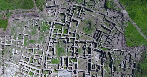 aerial view of Ugarit archaeological site in syria photo