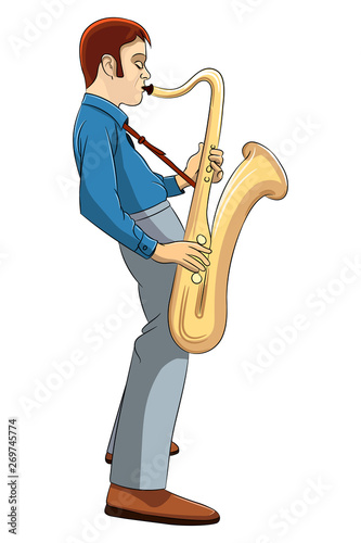 Man playing saxophone