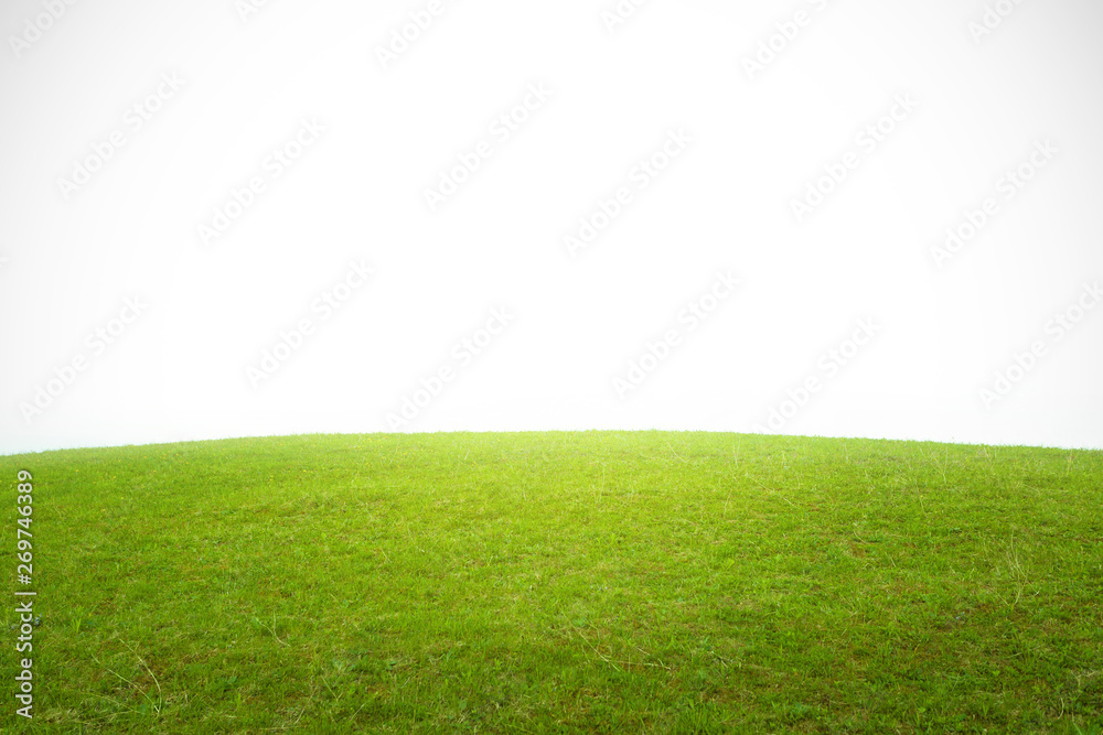Beautiful simple hill landscape on white background