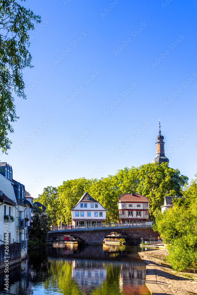 Fototapeta premium Brückenhäuser, Bad Kreuznach, Deutschland 