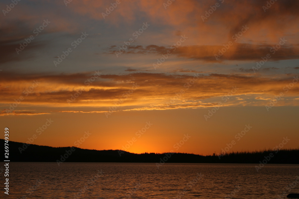 Sunset at Waldo Lake