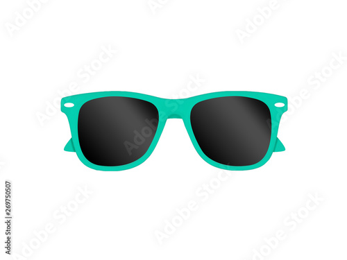 Fashion colorful Sunglassess isolated on white backgound with clipping path