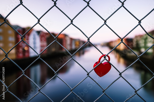 little heart on an old bridge photo