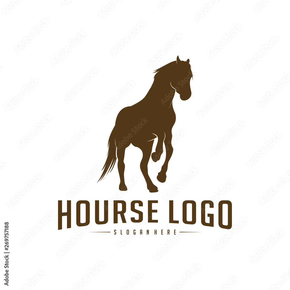Horse Logo Design Icon Symbol. Horse Vector. Horse Silhouette